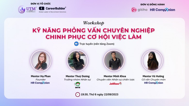 Đăng ký chương trình "Kỹ năng phỏng vấn chuyên nghiệp chinh phục cơ hội việc làm"